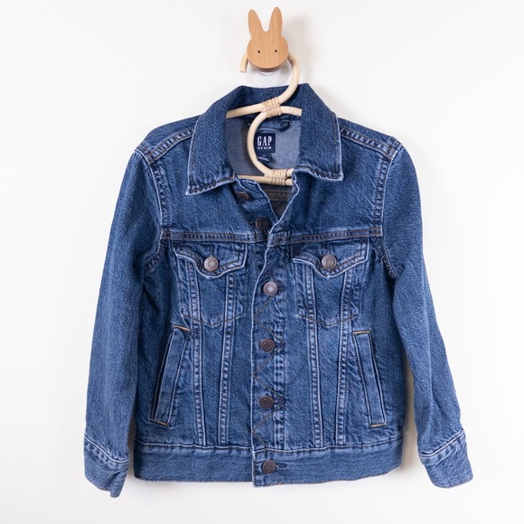 GAP Other - Gap Denim Jacket Kids XS 4-5 Blue Classic Trucker Button Front Outerwear